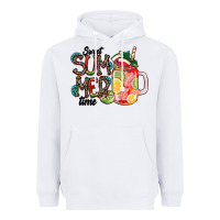 White Sweet Summer Time Heavyweight Hoodie - CowhideDigitalArt