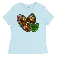 Baby Blue christmas heart Ladies Tee - RanaPortraitStore