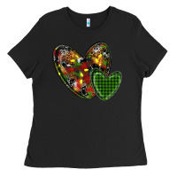 Black christmas heart Ladies Tee - RanaPortraitStore