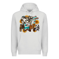 Dove Grey Western Cat Mama Mother's Day Premium Hoodie - FaDigitalArtStudio