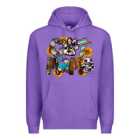 Purple Western Cat Mama Mother's Day Premium Hoodie - FaDigitalArtStudio
