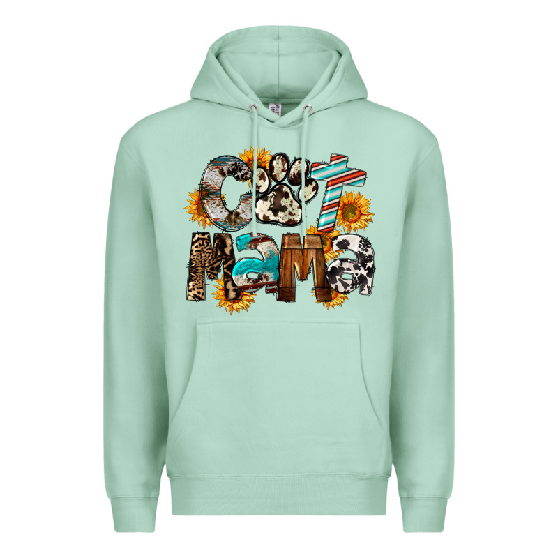 Western Cat Mama Mother's Day Premium Hoodie by FaDigitalArtStudio | Teevron