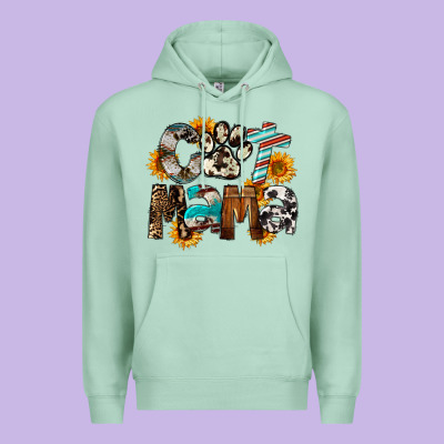 Western Cat Mama Mother's Day Premium Hoodie Designed By Fadigitalartstudio