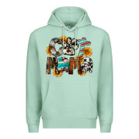 Seafoam Western Cat Mama Mother's Day Premium Hoodie - FaDigitalArtStudio