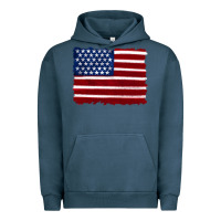 Pigment Midnight Navy american flag Urban Hoodie - Artiststas