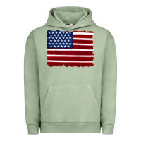 Pigment Oil Green american flag Urban Hoodie - Artiststas