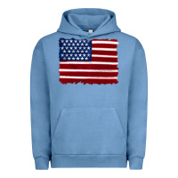 Pigment Pebble Blue american flag Urban Hoodie - Artiststas