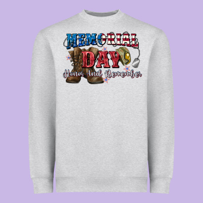 Memorial Day Honor Ans Remember Heavyweight Sweatshirt Designed By Cowgirlartshop