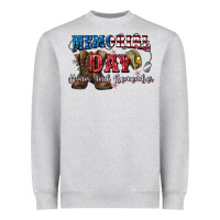 Heather Grey Memorial day honor ans remember Heavyweight Sweatshirt - CowGirlArtShop