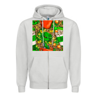 Dove Grey coffee cups st. patrick's day with leopard seamless pattern bbs Zipper Hoodie - BundleAndBundleShop