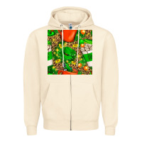 Sandshell coffee cups st. patrick's day with leopard seamless pattern bbs Zipper Hoodie - BundleAndBundleShop