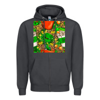 Smoke coffee cups st. patrick's day with leopard seamless pattern bbs Zipper Hoodie - BundleAndBundleShop