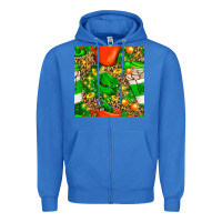 True Royal coffee cups st. patrick's day with leopard seamless pattern bbs Zipper Hoodie - BundleAndBundleShop