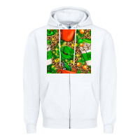 White coffee cups st. patrick's day with leopard seamless pattern bbs Zipper Hoodie - BundleAndBundleShop