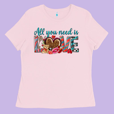 All You Need Is Love Ladies Tee Designed By Nancycooperartshop