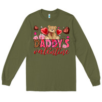 Army Green Daddy's Valentine Long Sleeve Tee - HowdyJamesFarm