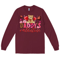 Burgundy Daddy's Valentine Long Sleeve Tee - HowdyJamesFarm