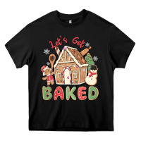 Black let's get baked Heavy Core Tee - MaliasSmallBusiness