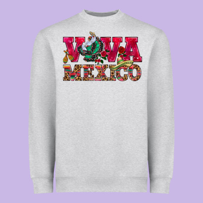 Viva Mexico Heavyweight Sweatshirt Designed By Howdyjamesfarm