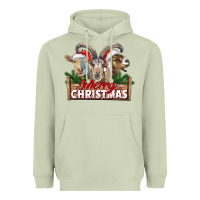Matcha Merry Christmas Goats Heavyweight Hoodie - LillyAllenDesigns