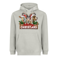 Moon Dust Merry Christmas Goats Heavyweight Hoodie - LillyAllenDesigns