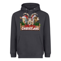 Smoke Merry Christmas Goats Heavyweight Hoodie - LillyAllenDesigns