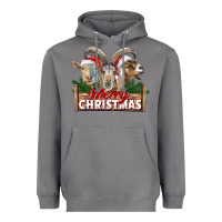 Storm Merry Christmas Goats Heavyweight Hoodie - LillyAllenDesigns