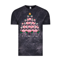 Cloud Black Christmas Tree Flamingo Vintage Tee - Bettercallsaul