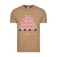 Vintage Coffee Christmas Tree Flamingo Vintage Tee - Bettercallsaul