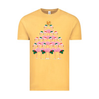 Vintage Mustard Christmas Tree Flamingo Vintage Tee - Bettercallsaul