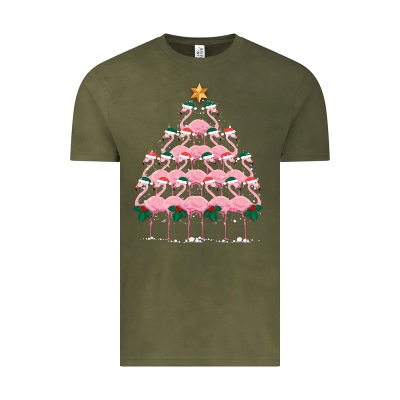 Christmas Tree Flamingo Vintage Tee by Bettercallsaul | Teevron
