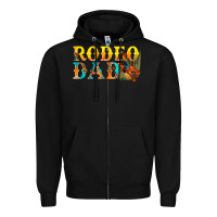 Black Western Rodeo Dad Zipper Hoodie - BundleAndBundleShop