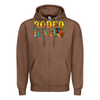 Chestnut Western Rodeo Dad Zipper Hoodie - BundleAndBundleShop