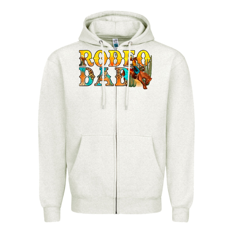 Western Rodeo Dad Zipper Hoodie by BundleAndBundleShop | Teevron