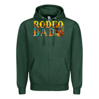 Sports Green Western Rodeo Dad Zipper Hoodie - BundleAndBundleShop