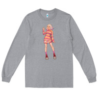 Heather Grey colorful girl Long Sleeve Tee - TumblerDesignByShophia