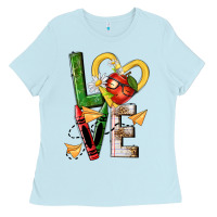 Baby Blue teacher love nca Ladies Tee - NancyCooperArtShop