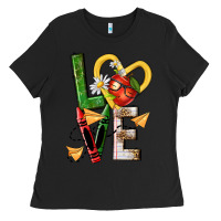 Black teacher love nca Ladies Tee - NancyCooperArtShop