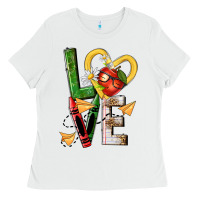 White teacher love nca Ladies Tee - NancyCooperArtShop