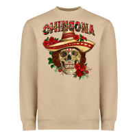 Mushroom Chingona with roses Mexico Heavyweight Sweatshirt - HowdyJamesFarm