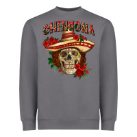 Storm Chingona with roses Mexico Heavyweight Sweatshirt - HowdyJamesFarm