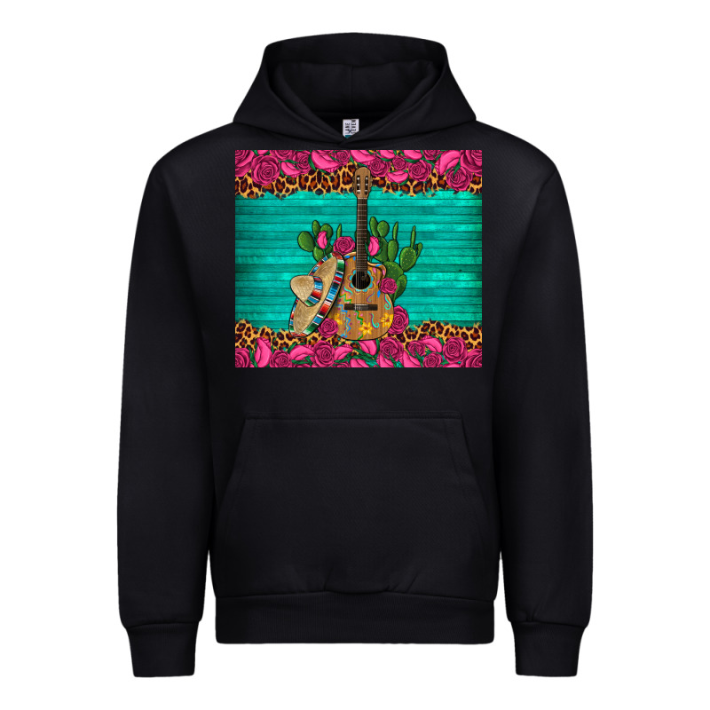Mexican Guitar Roses Cactus Sombrero Urban Hoodie by Artiststas | Teevron