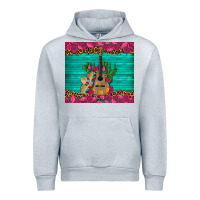 Heather Grey mexican guitar roses cactus sombrero Urban Hoodie - Artiststas