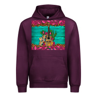 Mauve Wine mexican guitar roses cactus sombrero Urban Hoodie - Artiststas