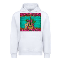 White mexican guitar roses cactus sombrero Urban Hoodie - Artiststas