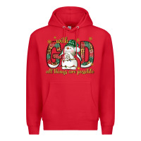 Red with god all things are possible with snowman bbs Premium Hoodie - BundleAndBundleShop