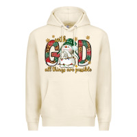 Tofu with god all things are possible with snowman bbs Premium Hoodie - BundleAndBundleShop