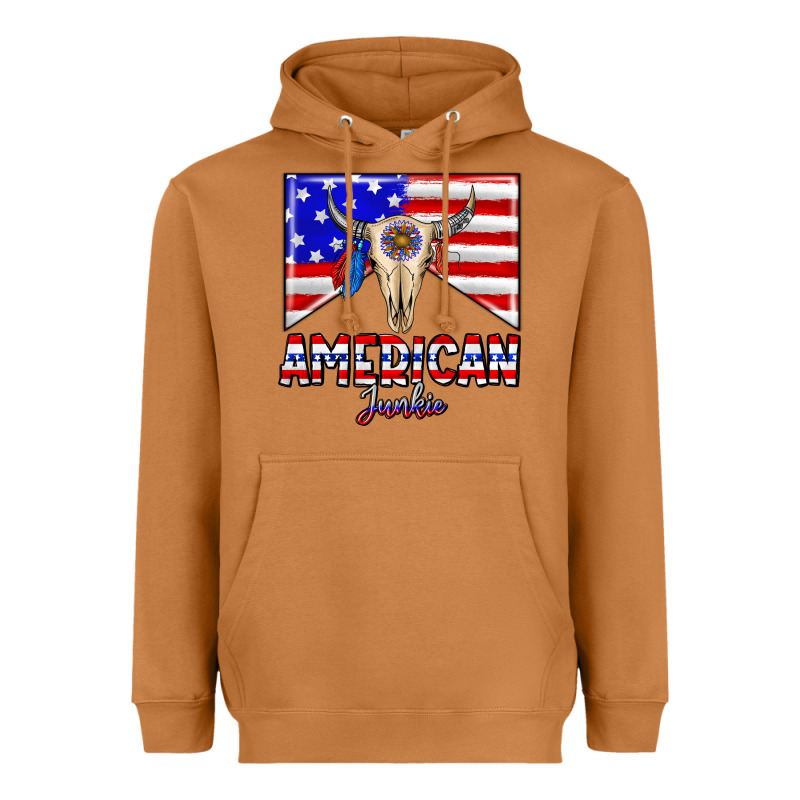 American Junkie Heavyweight Hoodie by CowhideDigitalArt | Teevron