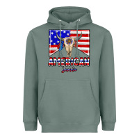 Sage American junkie Heavyweight Hoodie - CowhideDigitalArt