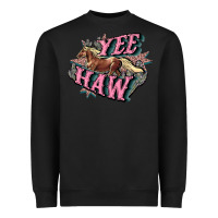 Black Yee haw Heavyweight Sweatshirt - HowdyJamesFarm